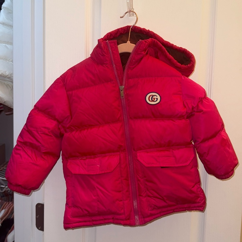 Pink Gucci Girls Coat Size 24 Months